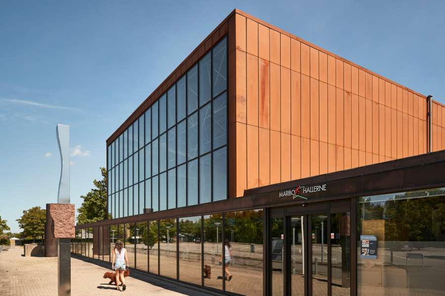 Beautiful façade cassettes made from corten steel, Maribo Svømmehal, Ved Stadion 4, 4930 Maribo